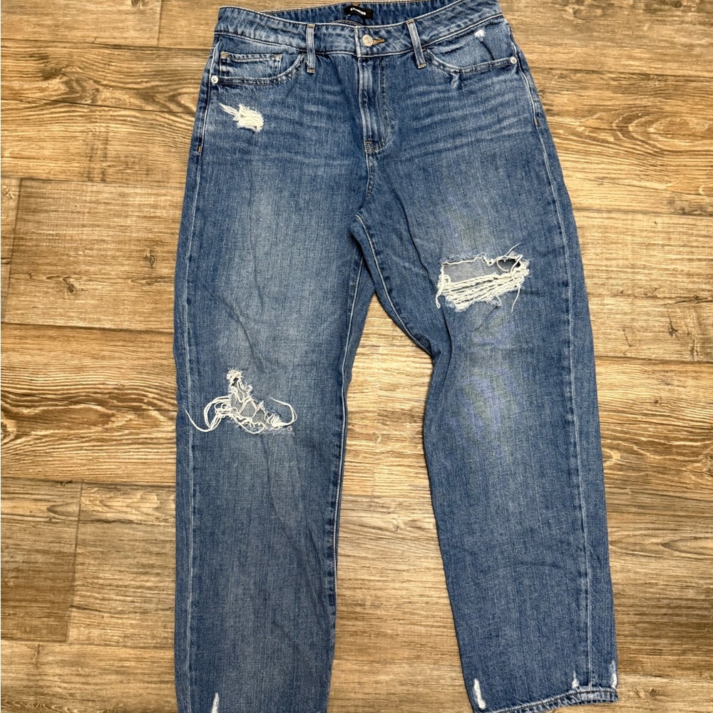 Express Blue Boyfriend Jeans